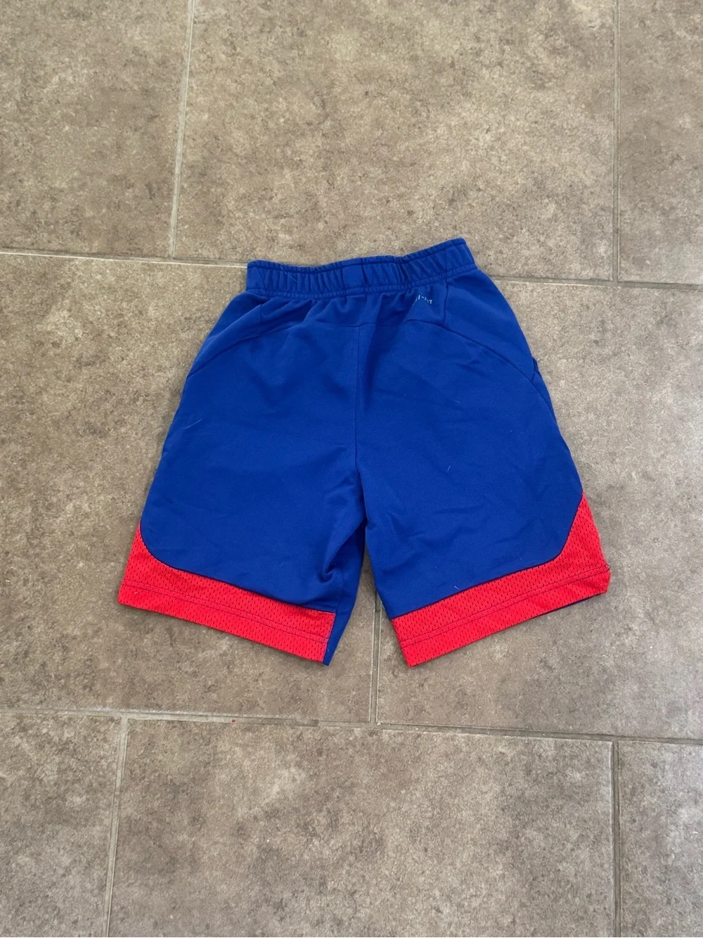 Nike Blue Athletic Shorts with Red Accent